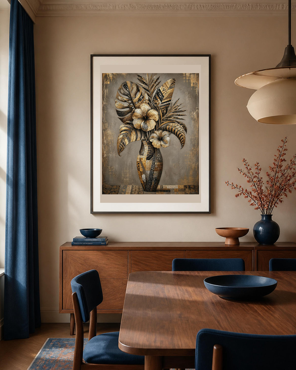 Fioritura a Mosaico - Quadro arte botanica: stampa, tela o cornice