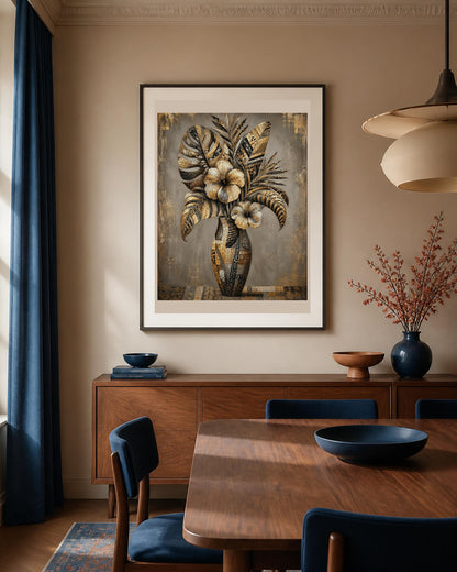 Fioritura a Mosaico - Quadro arte botanica: stampa, tela o cornice