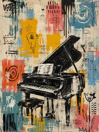 Ritmo Urbano, arte vintage — stampa senza cornice, stampa incorniciata o tela