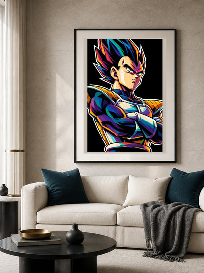 Quadro guerriero anime con braccia incrociate - Principe Guerriero Pop, stampa, tela o cornice