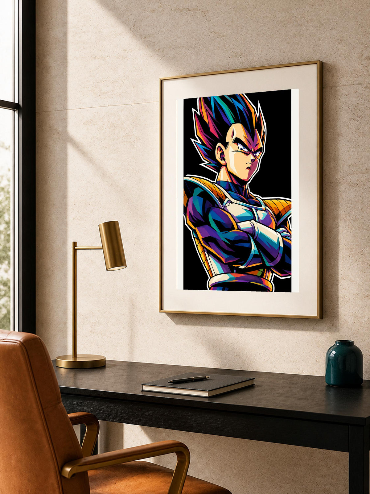 Quadro guerriero anime con braccia incrociate - Principe Guerriero Pop, stampa, tela o cornice