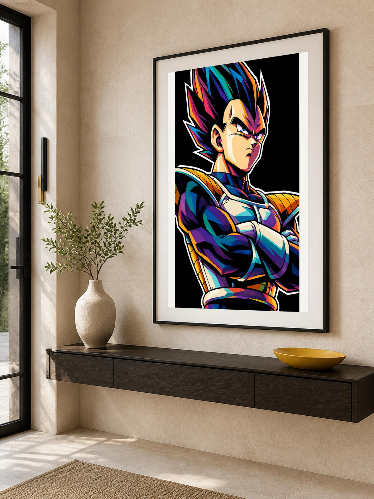 Quadro guerriero anime con braccia incrociate - Principe Guerriero Pop, stampa, tela o cornice