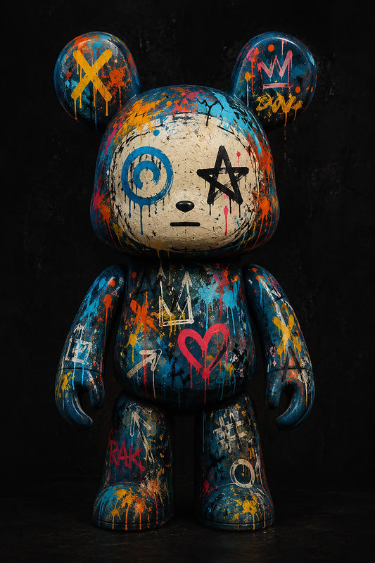 Quadro figura da collezione con orecchie tonde e graffiti - Toy Graffiti Notturno, stampa, tela o cornice