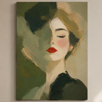 Quadro ritratto femminile pittorico e sfumato - Ritratto Sfumato, stampa, tela o cornice