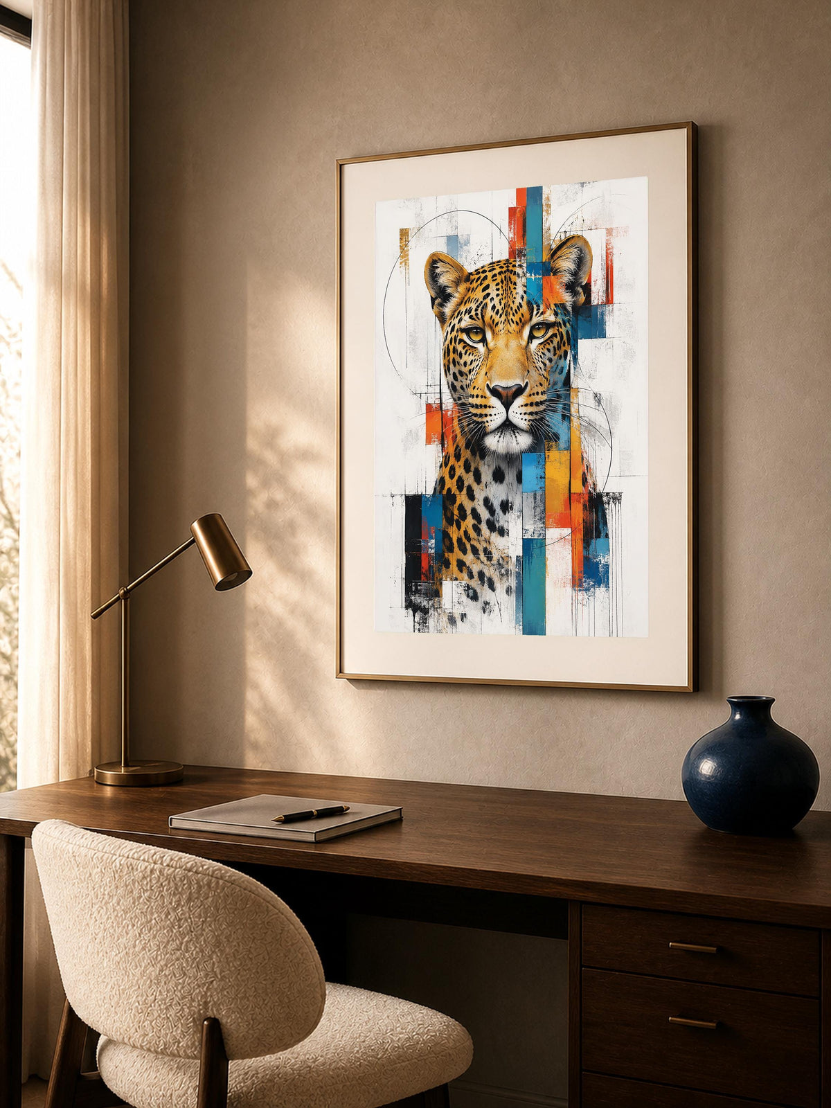 Leopardo Cromatico - Quadro arte con animali: stampa, tela o cornice