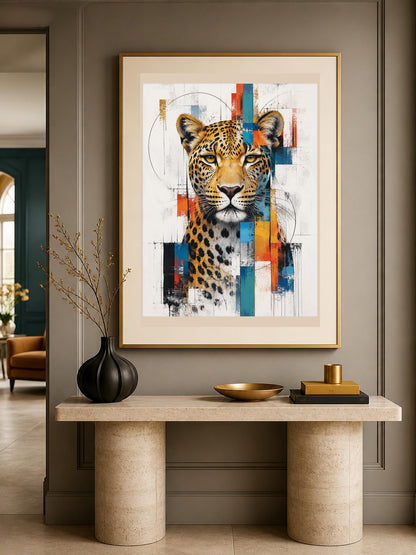 Leopardo Cromatico - Quadro arte con animali: stampa, tela o cornice