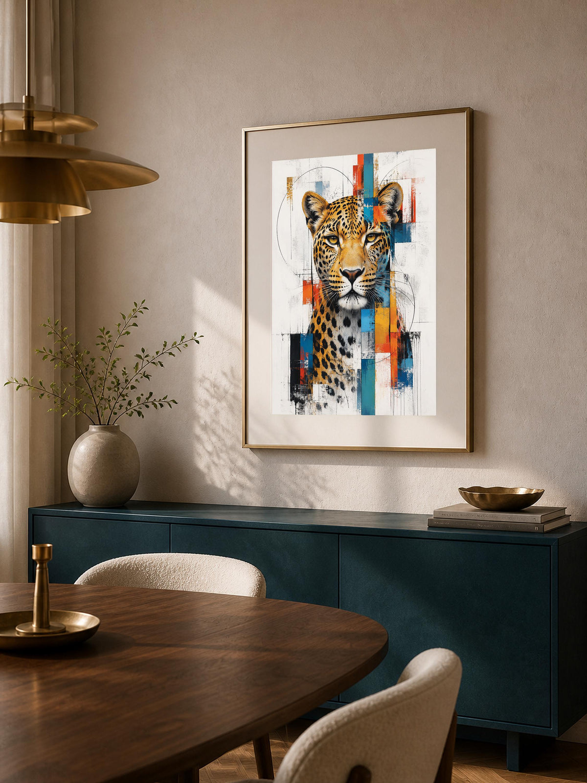Leopardo Cromatico - Quadro arte con animali: stampa, tela o cornice
