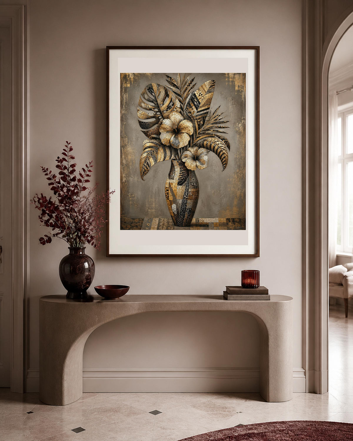 Fioritura a Mosaico - Quadro arte botanica: stampa, tela o cornice
