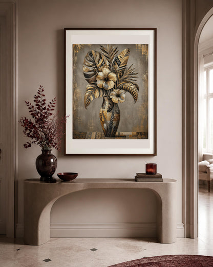 Fioritura a Mosaico - Quadro arte botanica: stampa, tela o cornice