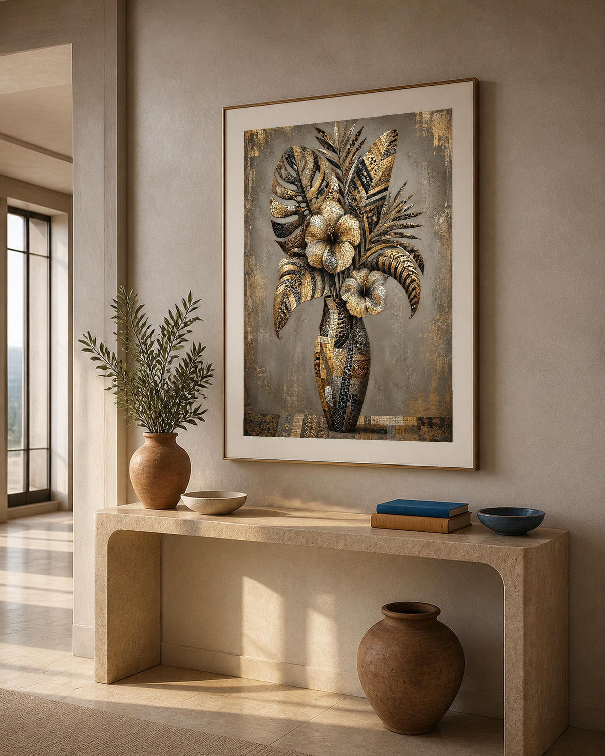 Fioritura a Mosaico - Quadro arte botanica: stampa, tela o cornice