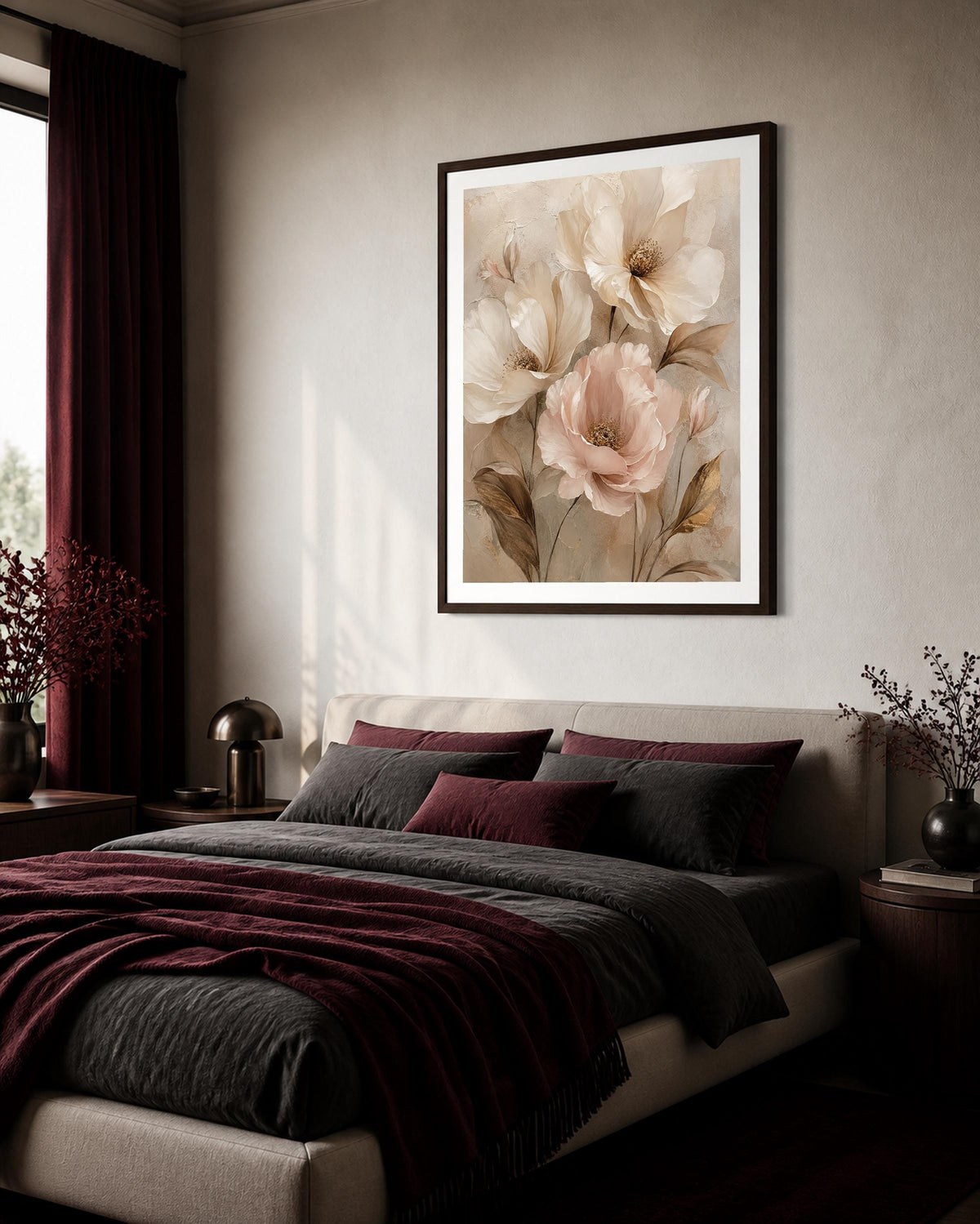 Quadro peonie chiare in stile pittorico - Peonie di Luce, stampa, tela o cornice