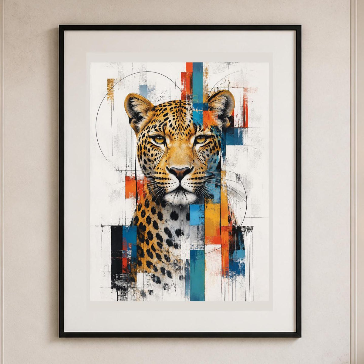 Leopardo Cromatico - Quadro arte con animali: stampa, tela o cornice