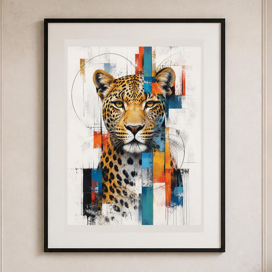 Leopardo Cromatico - Quadro arte con animali: stampa, tela o cornice