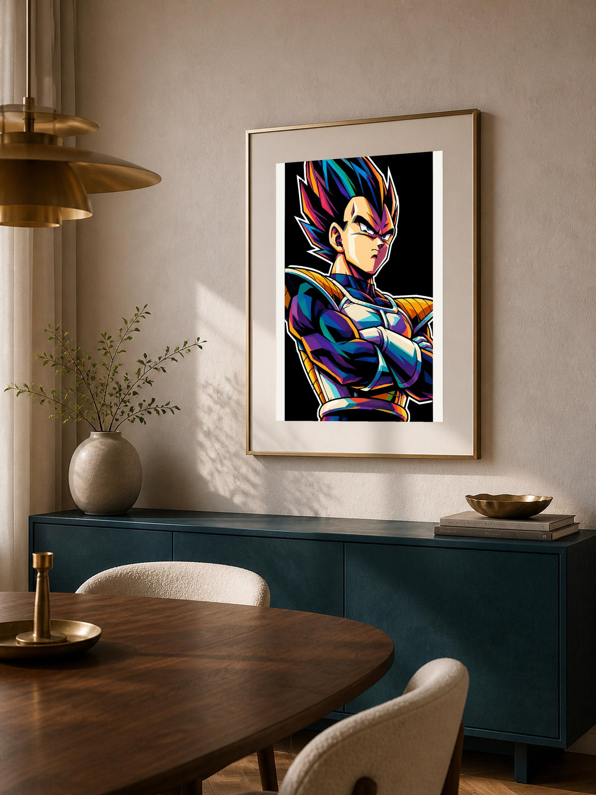 Quadro guerriero anime con braccia incrociate - Principe Guerriero Pop, stampa, tela o cornice
