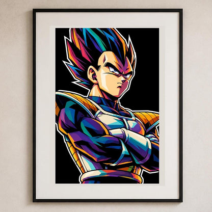 Quadro guerriero anime con braccia incrociate - Principe Guerriero Pop, stampa, tela o cornice