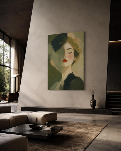 Quadro ritratto femminile pittorico e sfumato - Ritratto Sfumato, stampa, tela o cornice