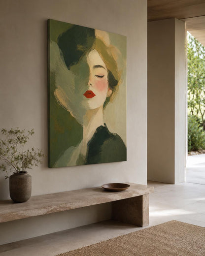 Quadro ritratto femminile pittorico e sfumato - Ritratto Sfumato, stampa, tela o cornice